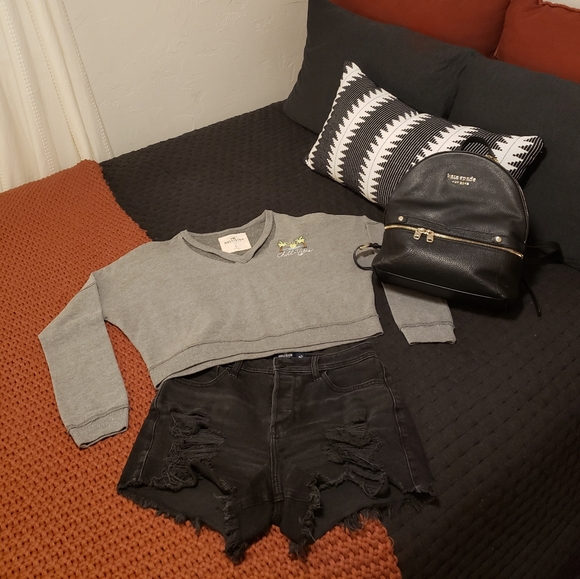 Cropped Hollister Crew Neck🌴 - Picture 1 of 7